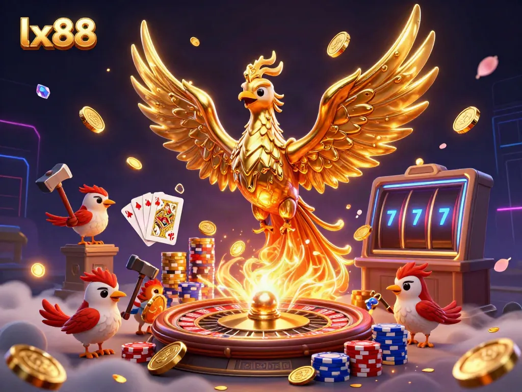 Experience the excitement of lx88 with dynamic game elements and vibrant casino art.