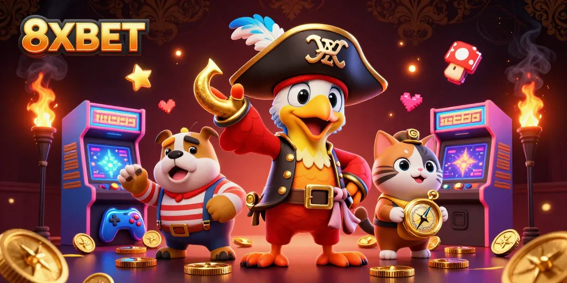 Engage with 8XBET's thrilling gaming adventure where pirate characters rule the casino!