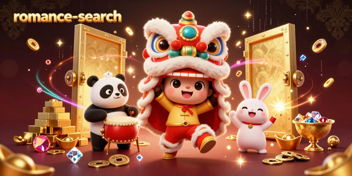 Experience thrill and excitement with romance-search in this vibrant 3D casino scene featuring fortune and bonuses.