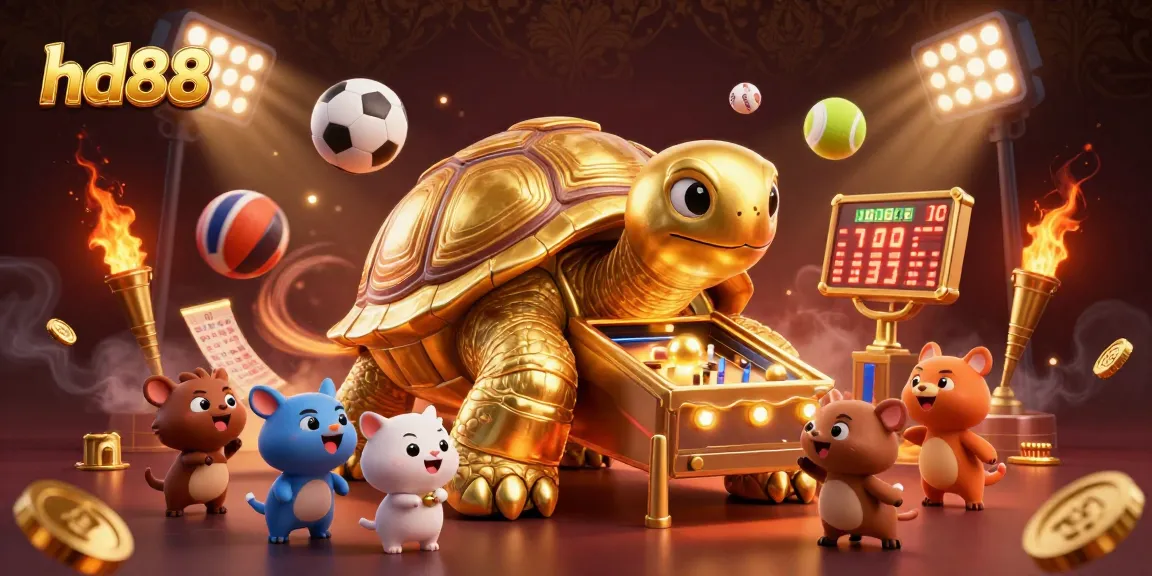 Experience winning moments at hd88 with a thrilling 3D cartoon casino scene featuring action-packed gaming elements.