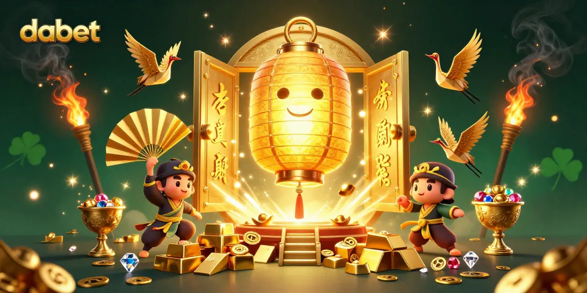 Engage in thrilling gameplay at dabet's vibrant casino featuring golden lantern spirit and treasure elements.