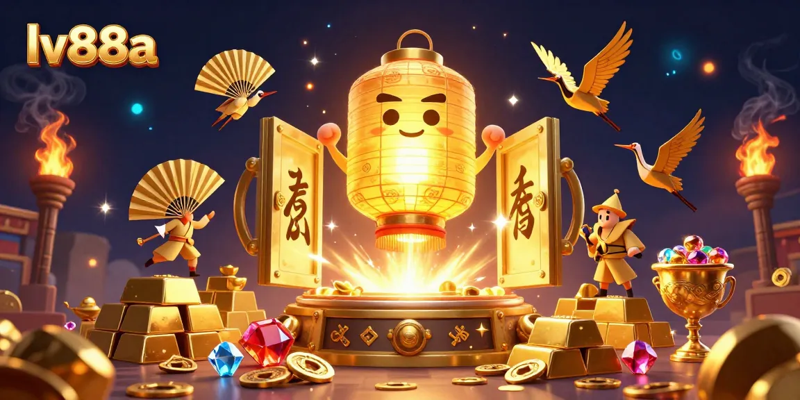 Win big at lv88a with an enchanting casino atmosphere featuring glowing spirits and treasures.