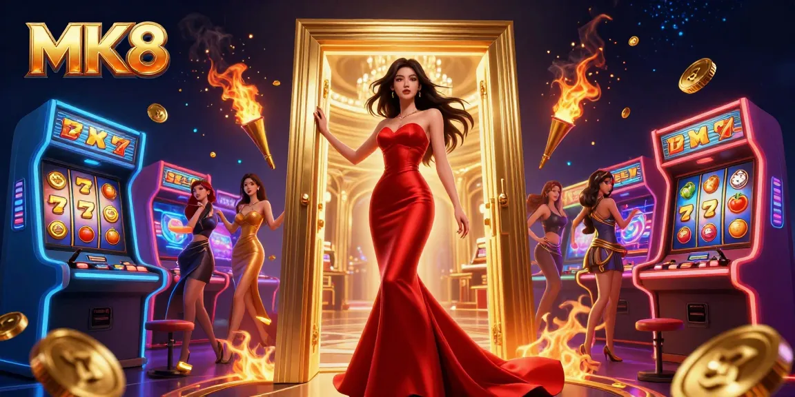Experience the thrill of MK8 casino gaming with vibrant slot machines and luxurious atmosphere.