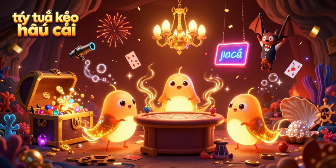 Experience excitement with tỷ lệ kèo nhà cái in a vibrant online gaming scene featuring glowworms and underwater treasures.