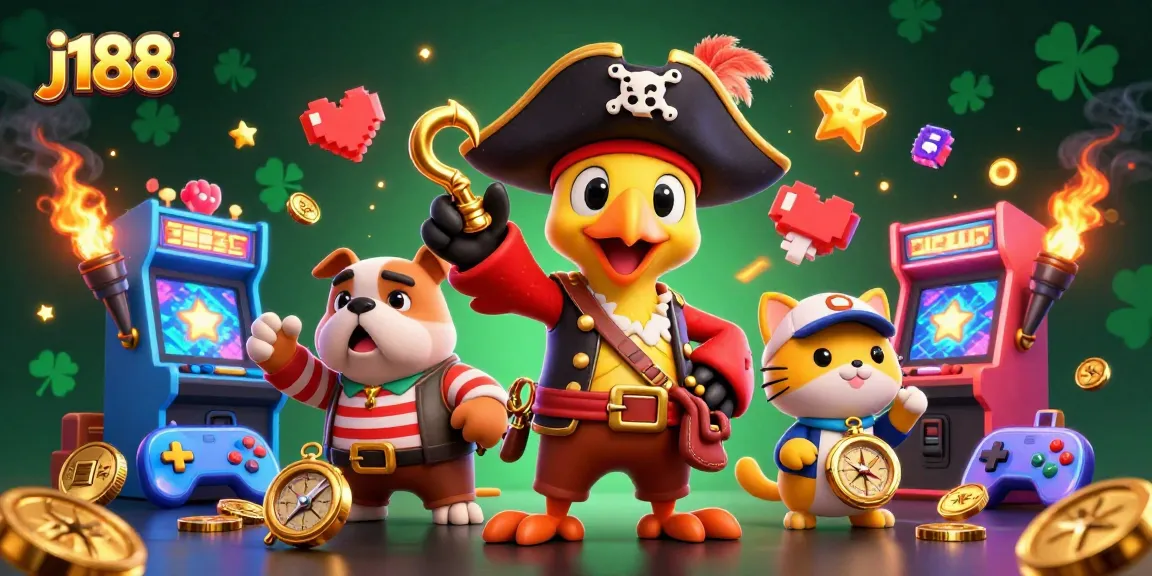Experience thrilling games at j188 with animated casino characters in an exciting 3D environment.