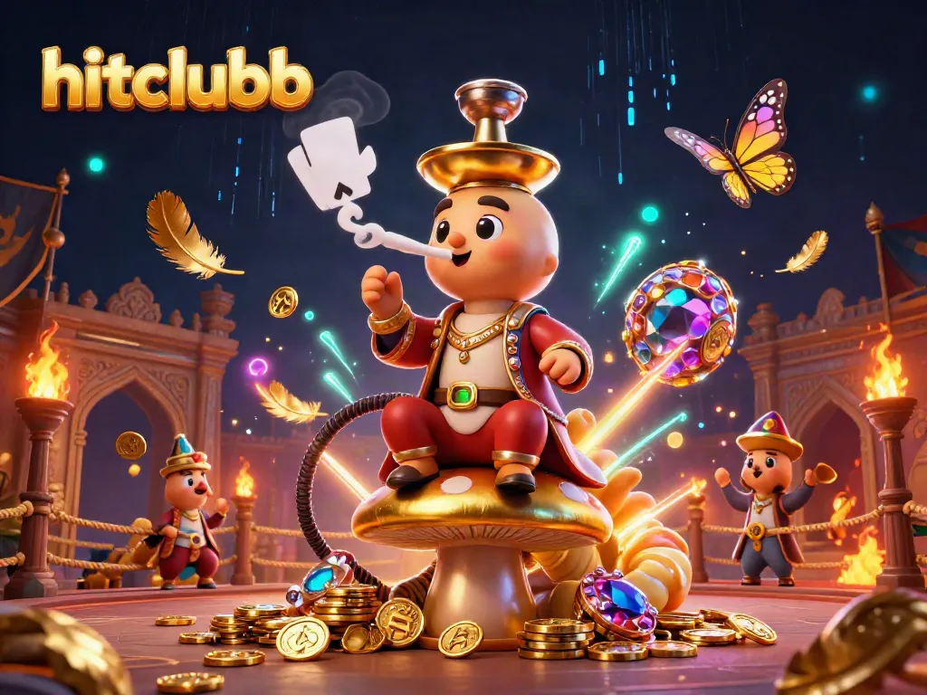Experience the thrill of hitclubb with unique casino characters and vibrant game elements in an enchanting setting.