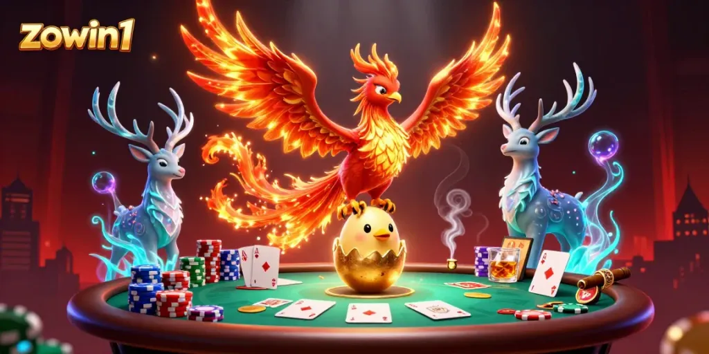 Experience exhilarating gameplay with zowin1 as vibrant characters and poker elements come alive in detail.