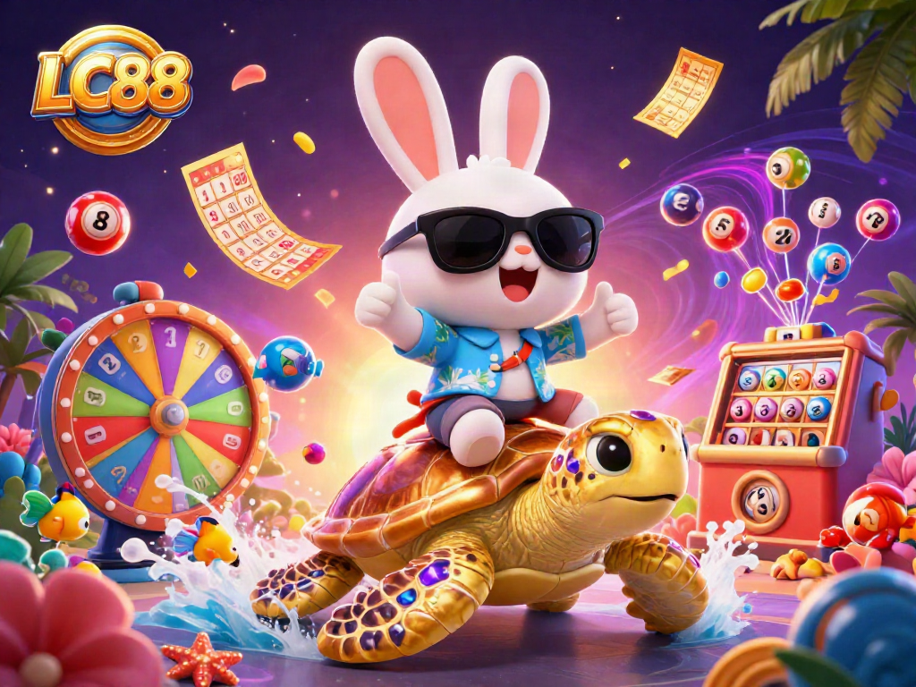 LC88 engages players with vibrant lottery scenes featuring lucky symbols and exciting game elements.
