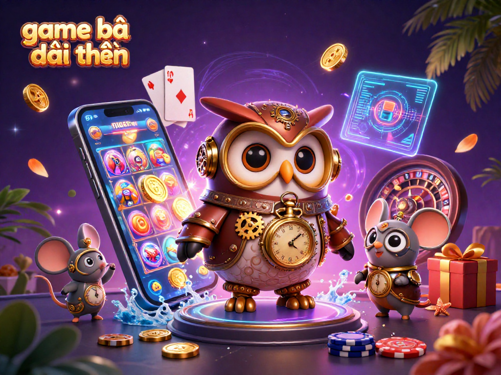Engage with exciting game bài đổi thưởng in a vibrant 3D casino scene filled with dynamic elements.