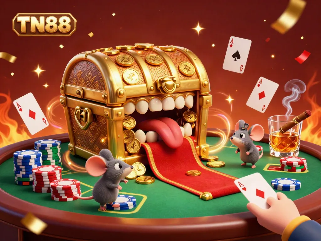 Experience abundant winnings with TN88 at a vibrant casino scene filled with poker action.
