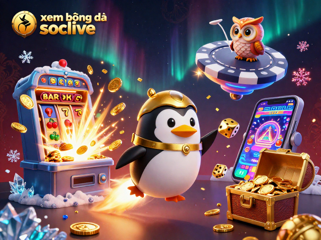 Experience xem bóng đá socolive with an exciting digital casino scene featuring dynamic elements and vibrant colors.