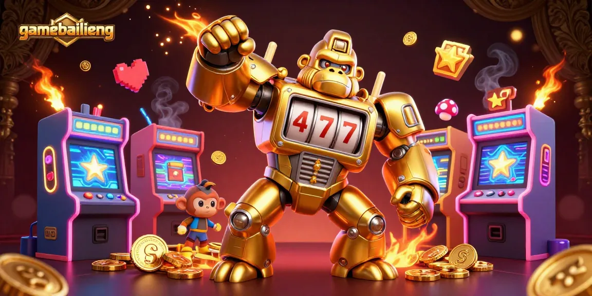 Engage in the thrill of gameplay at gamebailieng with a vibrant 3D casino illustration featuring unique characters.