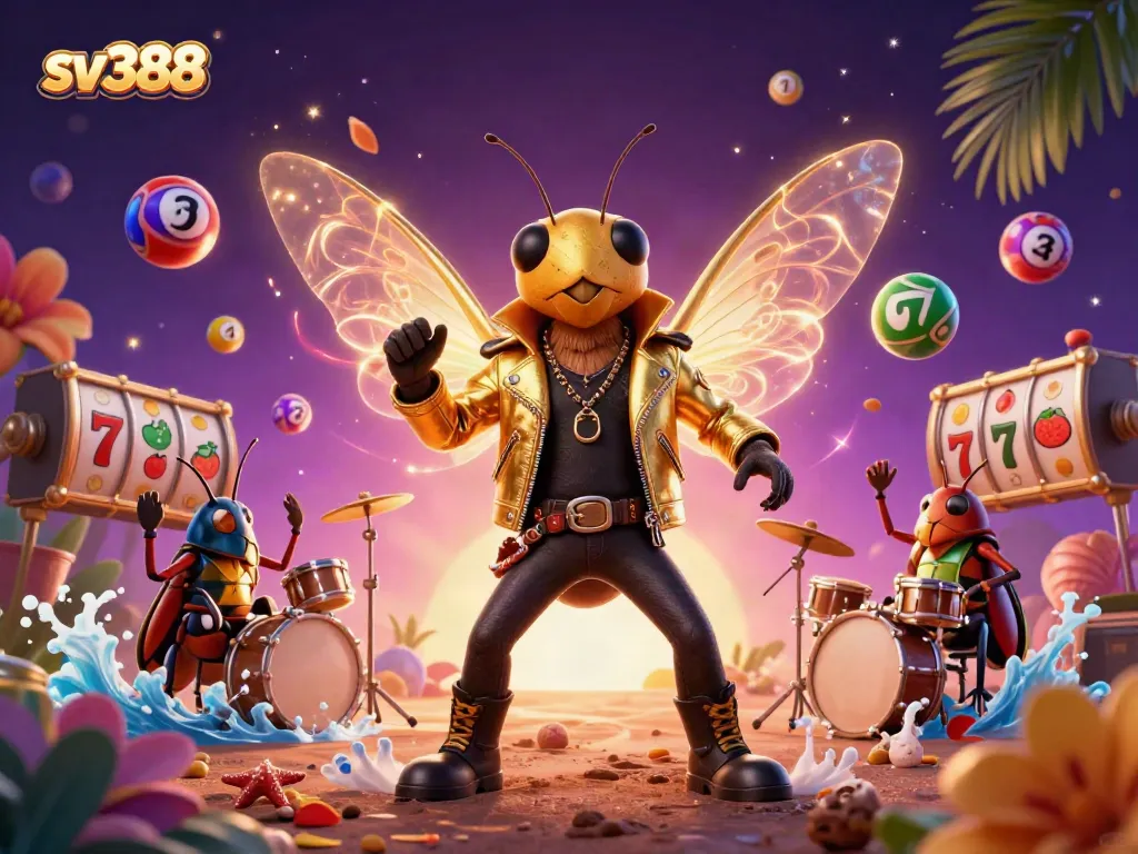 Experience sv388 excitement with a vibrant rock star scene featuring dynamic gaming elements.