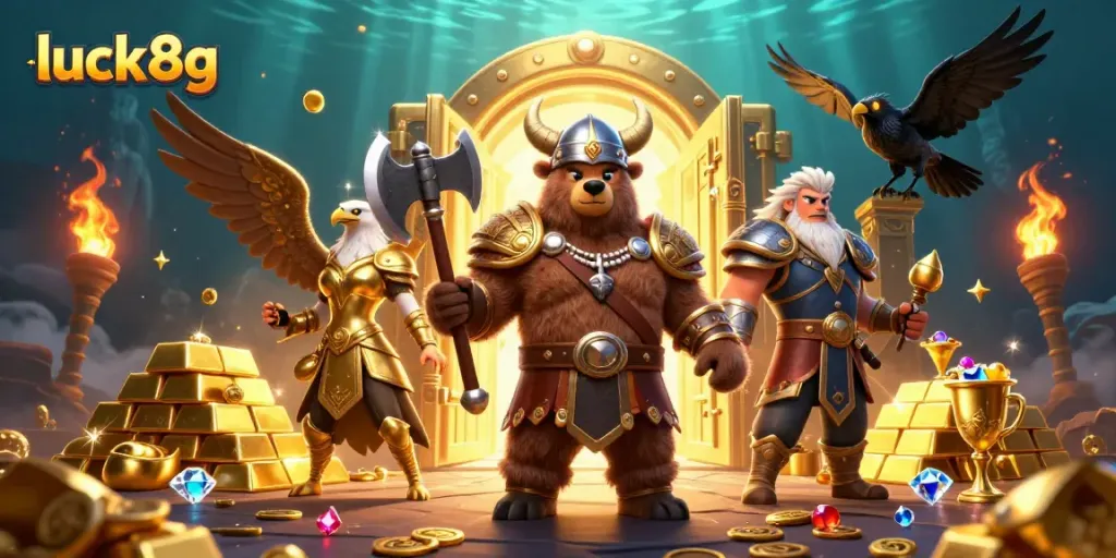 Experience thrilling wins with luck8g in this vibrant online casino scene filled with treasures!
