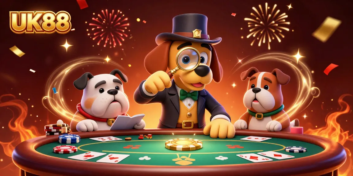 Join UK88 to reveal poker secrets with our detective duo in this exciting casino scene.