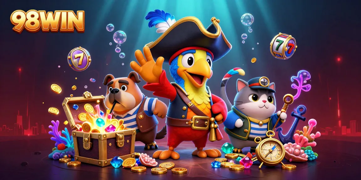 Spin the reels at 98WIN casino with vivid treasures and lively characters