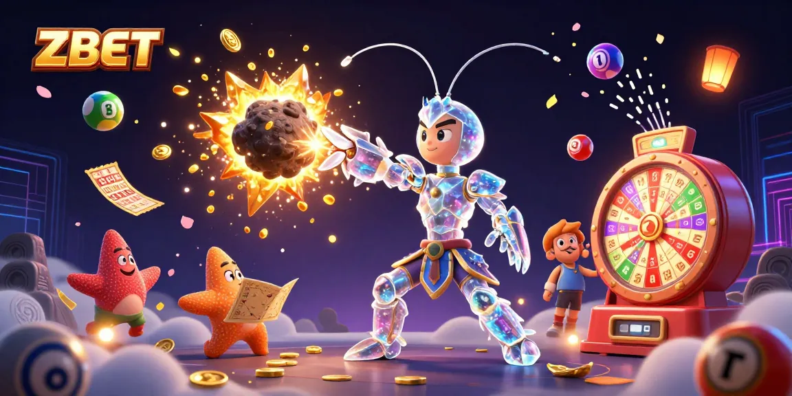 Experience thrilling adventures with ZBET's top gambling action in a vibrant, cartoon-inspired scene.