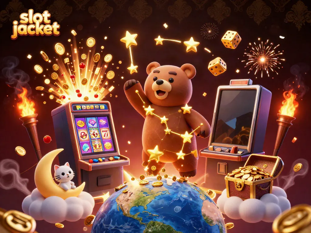 Experience thrilling slot jackpot wins with vibrant characters and exciting casino elements.