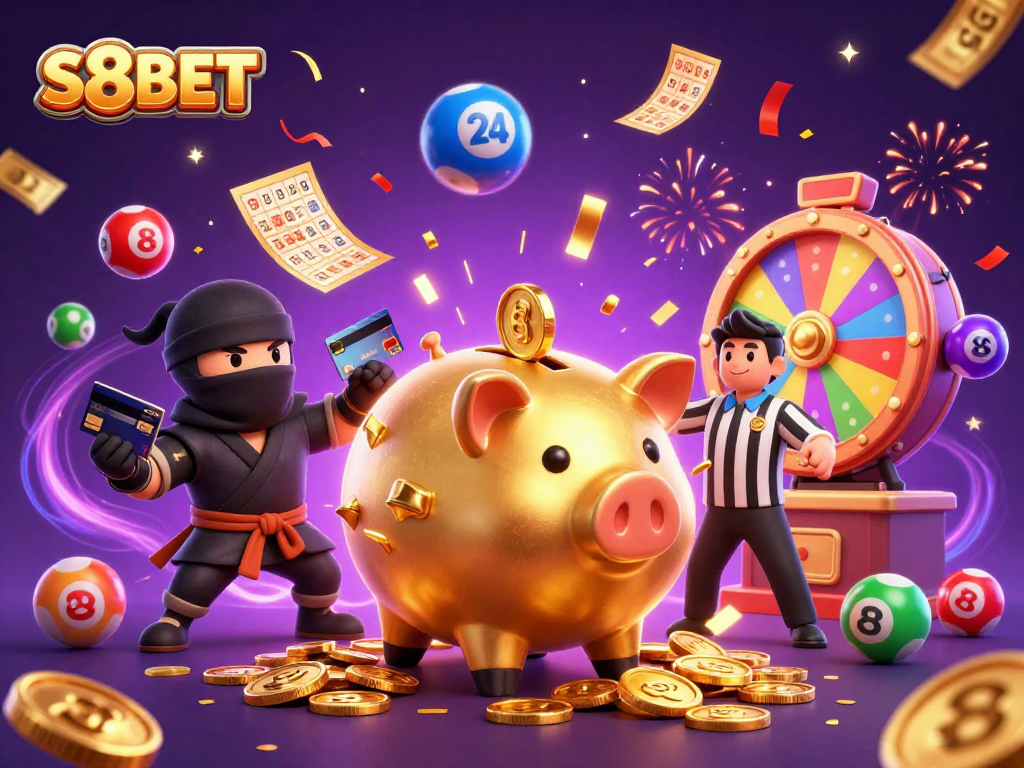 Engage with S8BET's thrilling gaming experience featuring dynamic characters and casino elements.