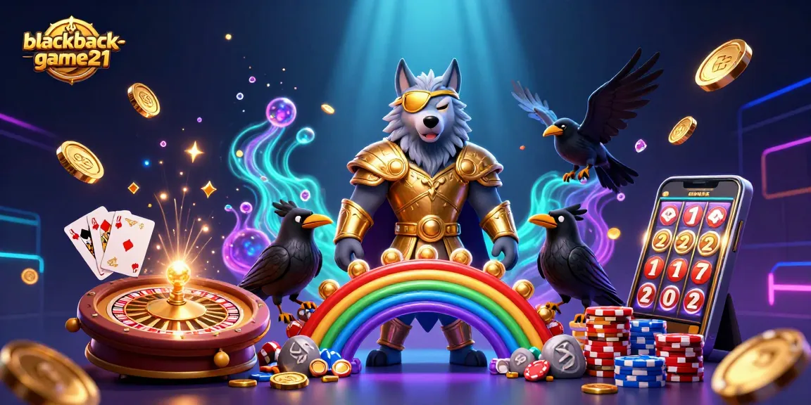 Winning big at blackjack-game21 with Norse mythology characters and festive casino elements.