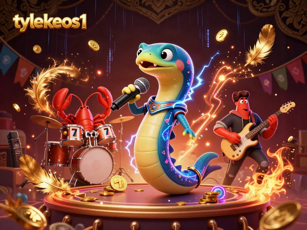 Engage in thrilling games with tylekeos1, featuring a DJing electric eel and a vibrant casino atmosphere.