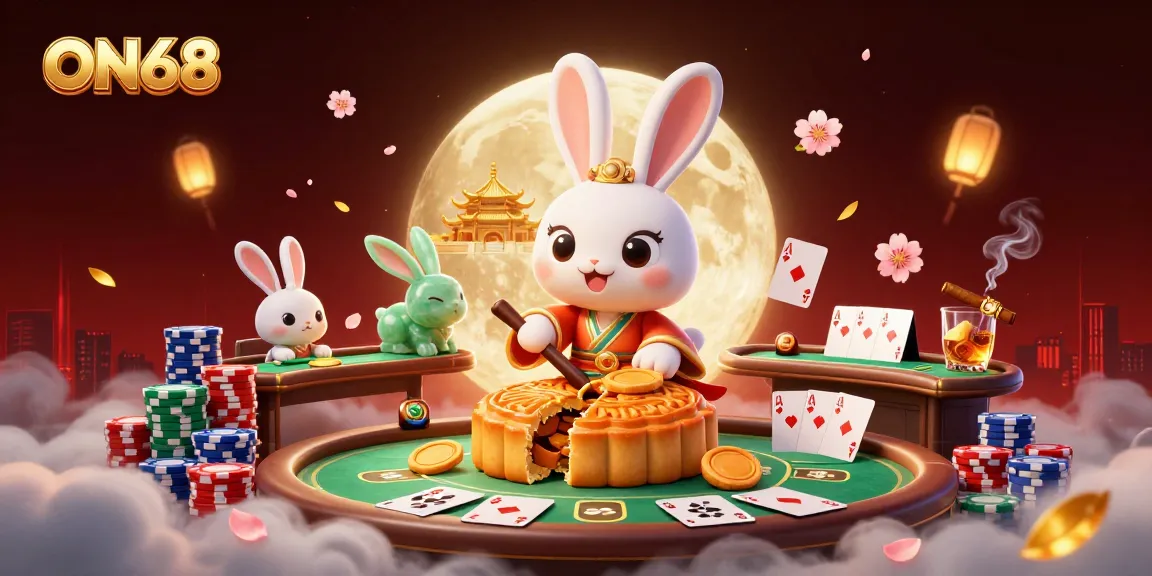Experience exhilarating poker at ON68 with our unique 3D lunar rabbit scene revealing poker chips!