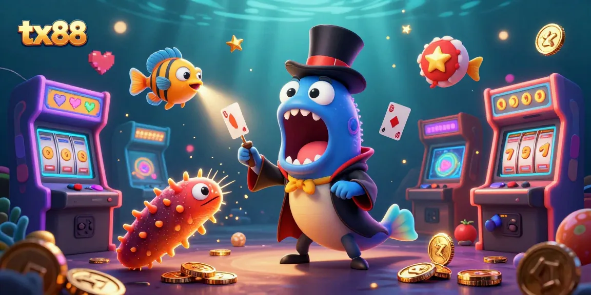 Engage in exciting tx88 casino magic with colorful elements and vibrant characters in a dynamic scene.