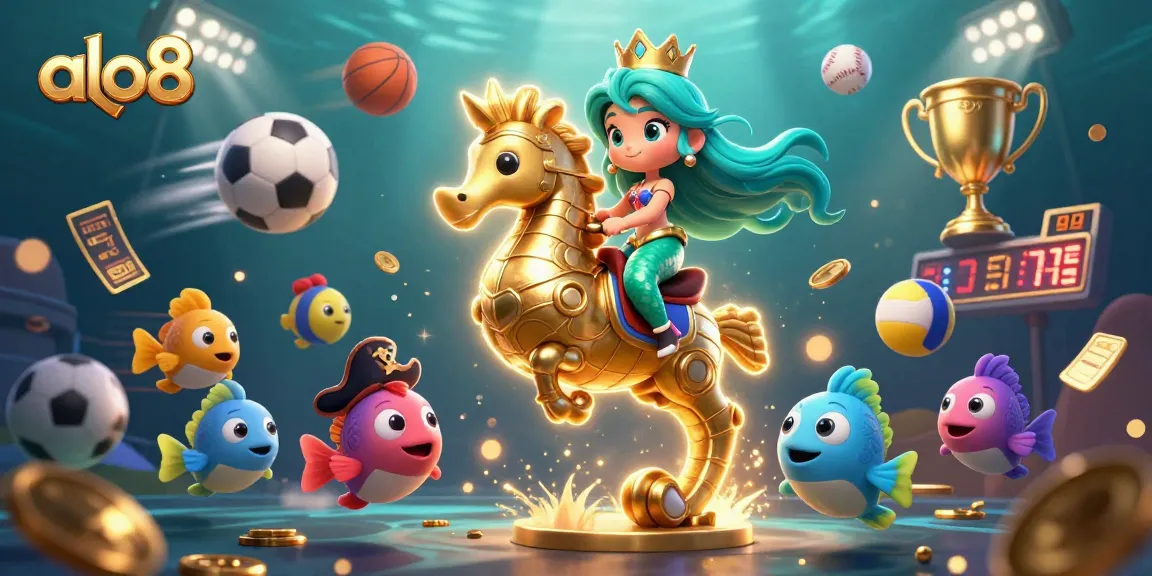 Win big at alo8 with an exciting underwater casino adventure, featuring a mermaid and seahorse.