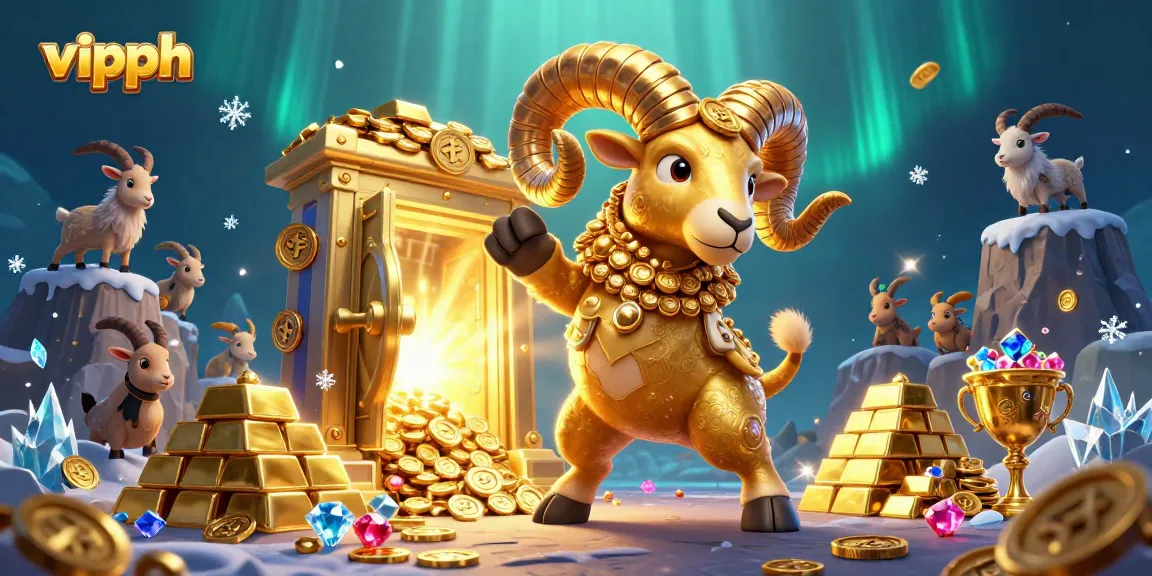 Experience the thrill of vipph at a vibrant casino scene filled with gold coins and treasures.
