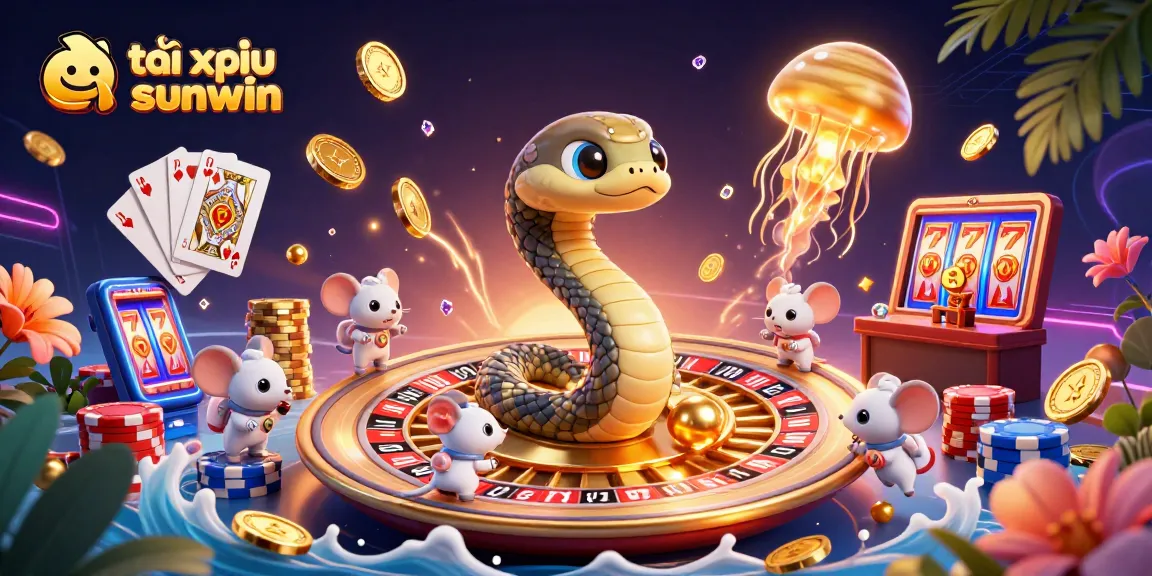 Engage in exciting gameplay with tài xỉu sunwin, featuring vibrant characters and dynamic casino elements.