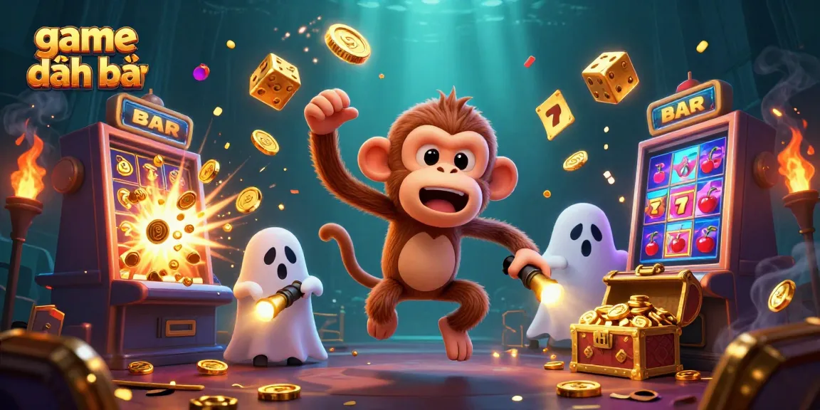 Experience game đánh bài with vibrant casino elements and engaging characters in 3D illustration.