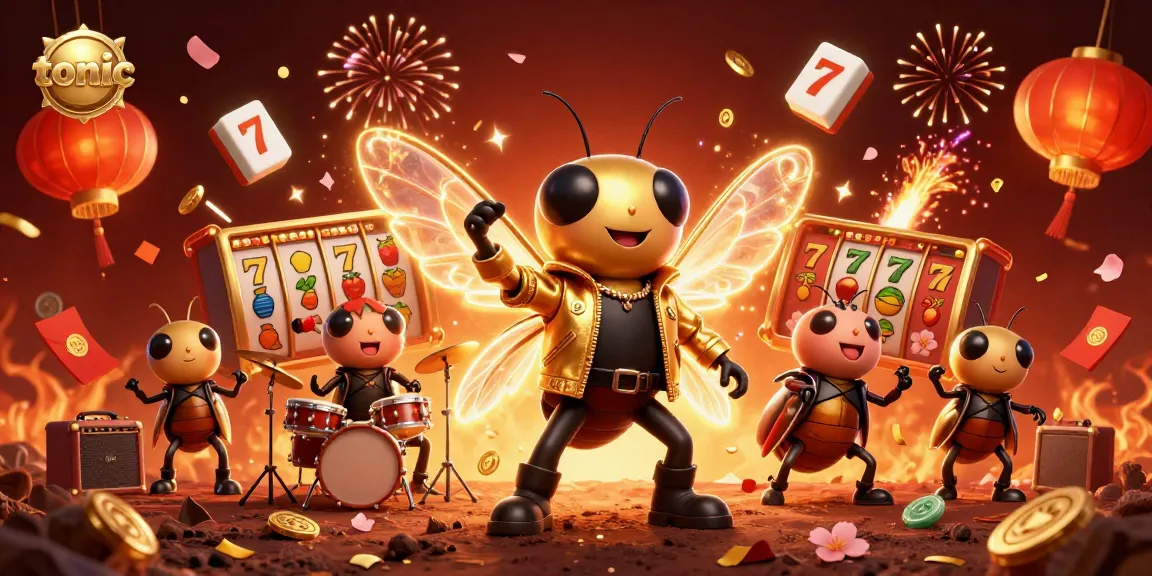 Join the thrilling casino adventure with tonic as the cicada rock star leads a mesmerizing performance amid vibrant games and lights.