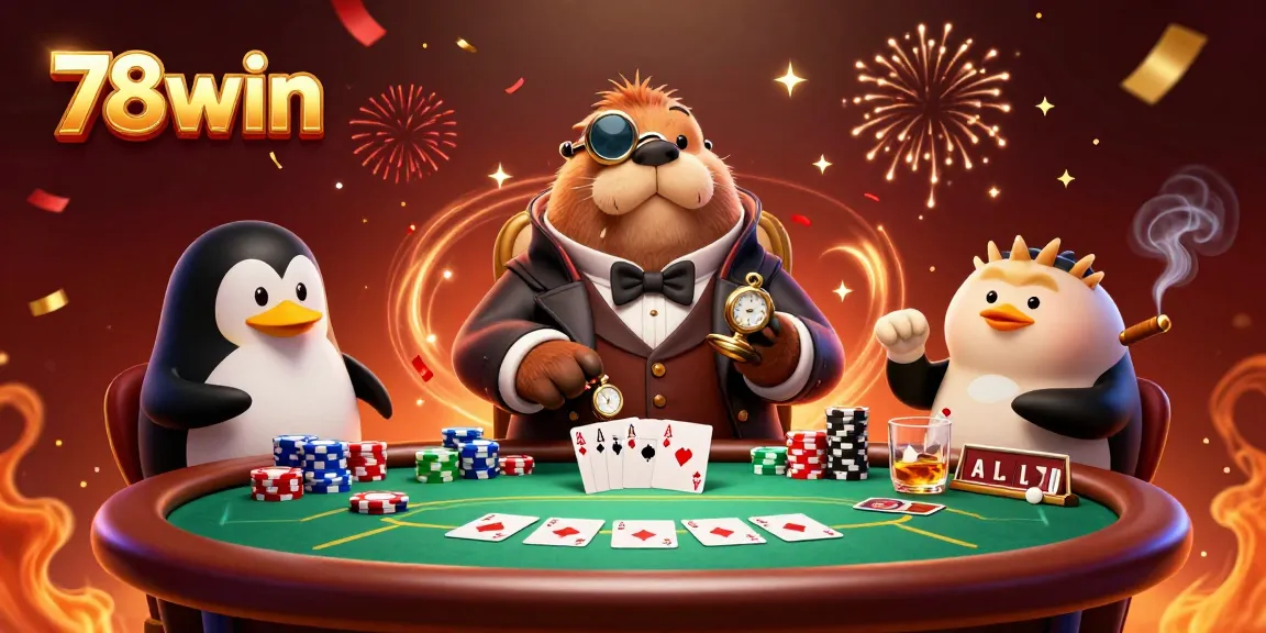 Certainly enjoy joining the underwater poker game at 78win, with a walrus playing poker against a penguin dealer and a bluffing pufferfish.