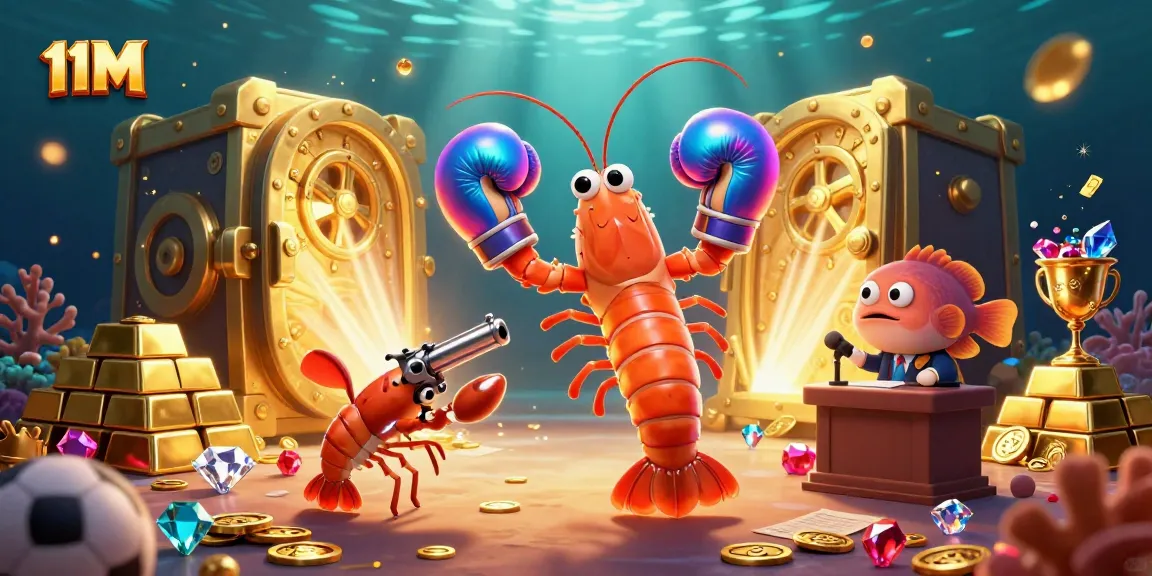 Engage in thrilling bets with 11M, amidst a dynamic scene of sports betting elements and ocean creatures.