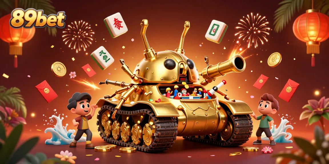 Experience thrilling gameplay at 89bet with a vibrant casino-themed 3D illustration.