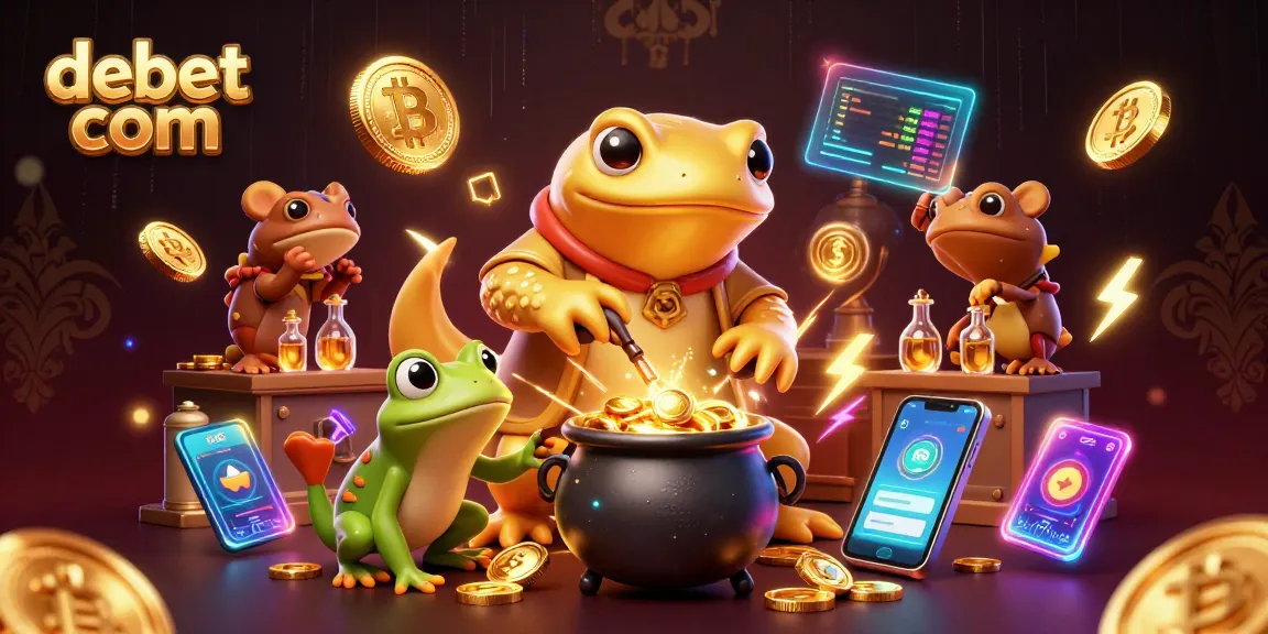 Experience thrilling adventures with debet com in this vibrant casino-inspired 3D illustration.
