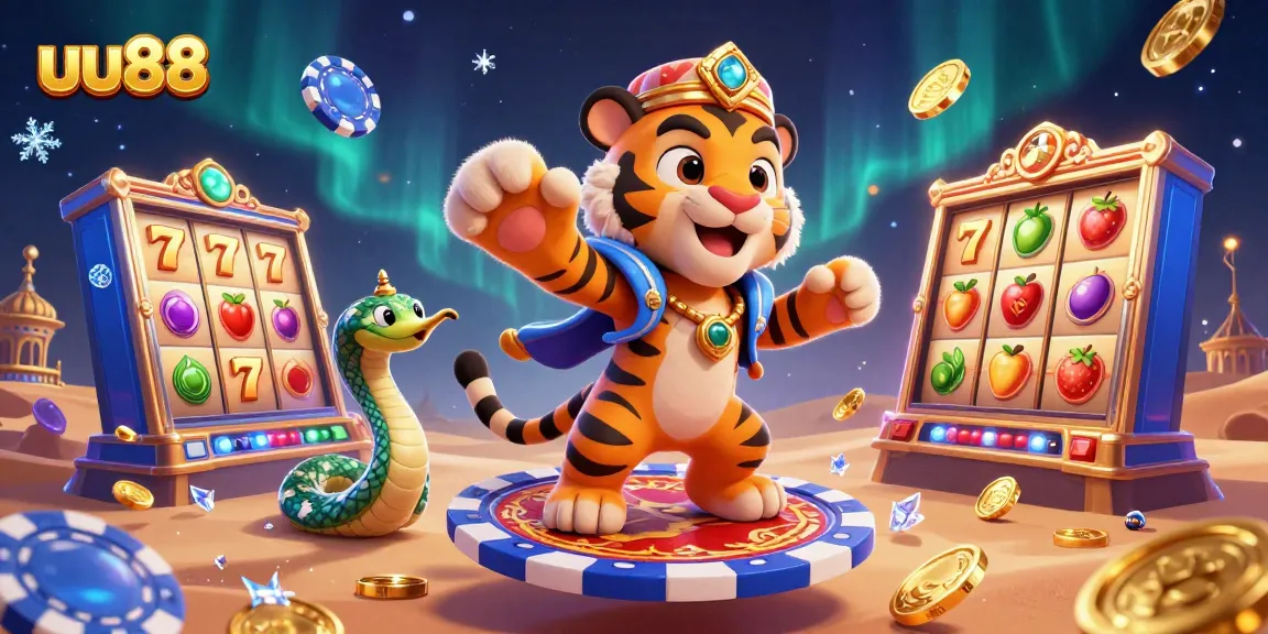 Join the excitement at uu88 with slots and jackpots in a vibrant casino scene!
