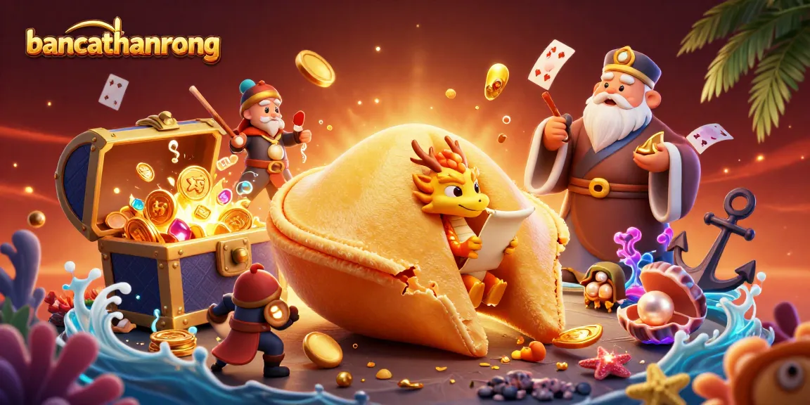 Bancathanrong illustrates a dynamic scene of fortune and luck, featuring themed gambling symbols.
