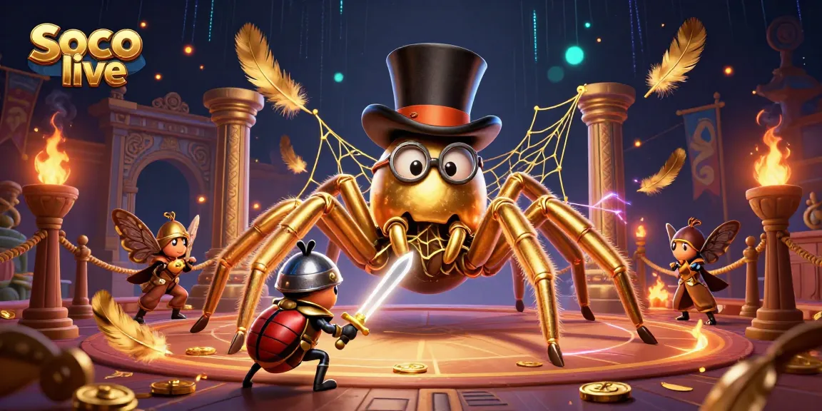 Soco live transforms the casino landscape with exhilarating gaming experiences among golden webbing and dynamic elements.
